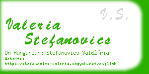 valeria stefanovics business card